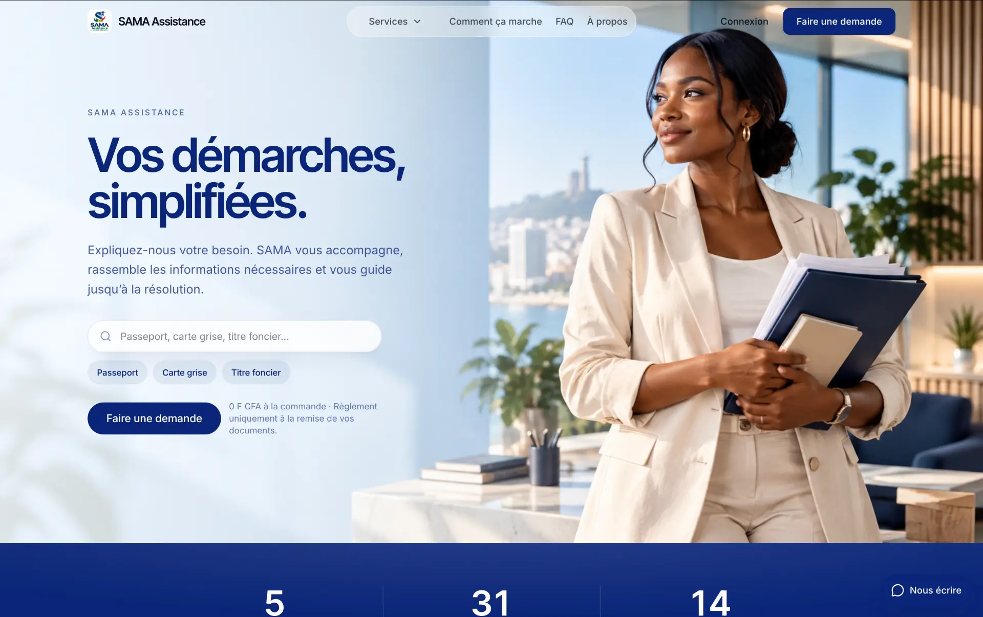 SAMA Assistance — Démarches administratives · Application web