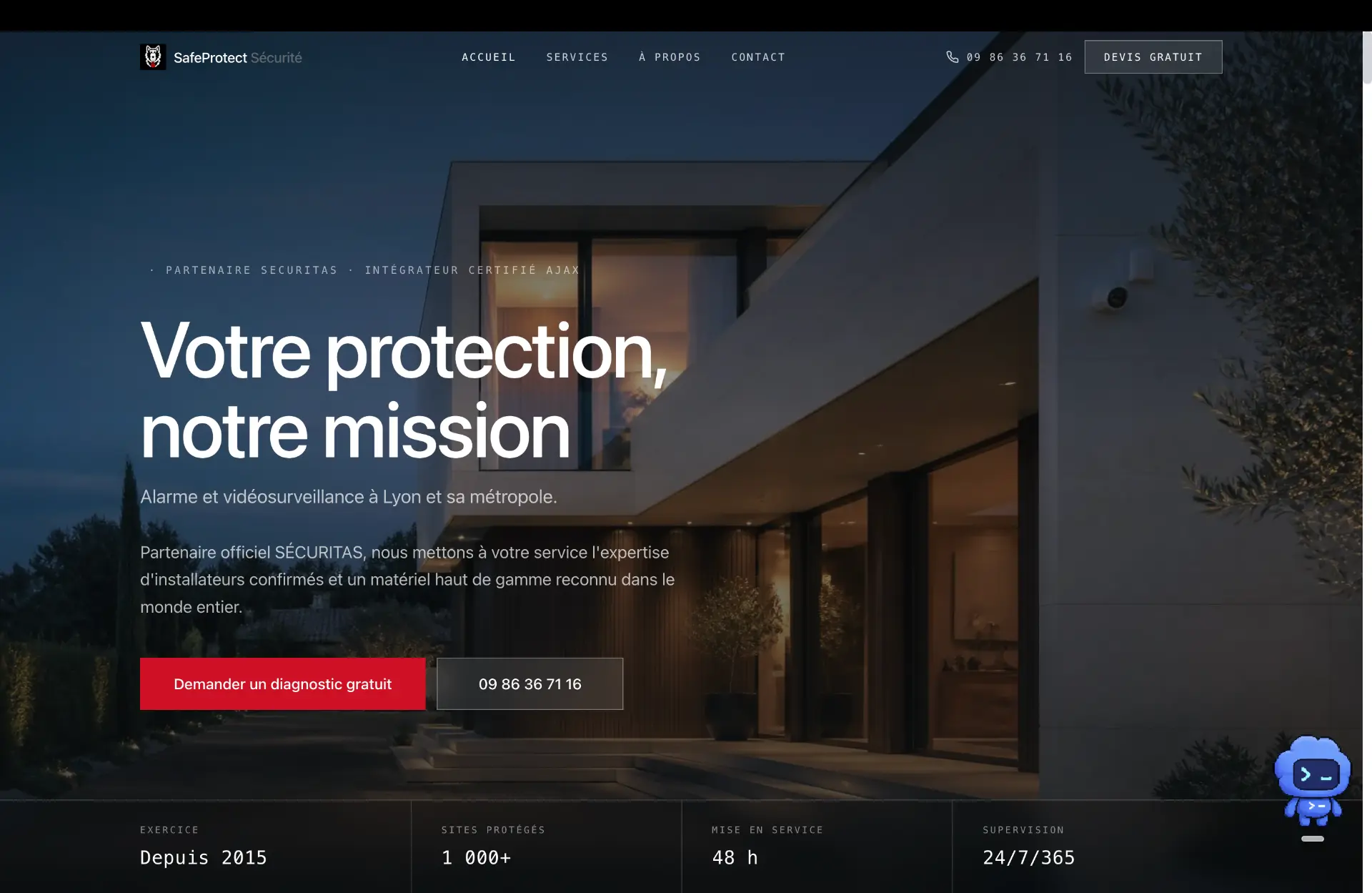 Réalisation Safe Protect Sécurité — Site vitrine
