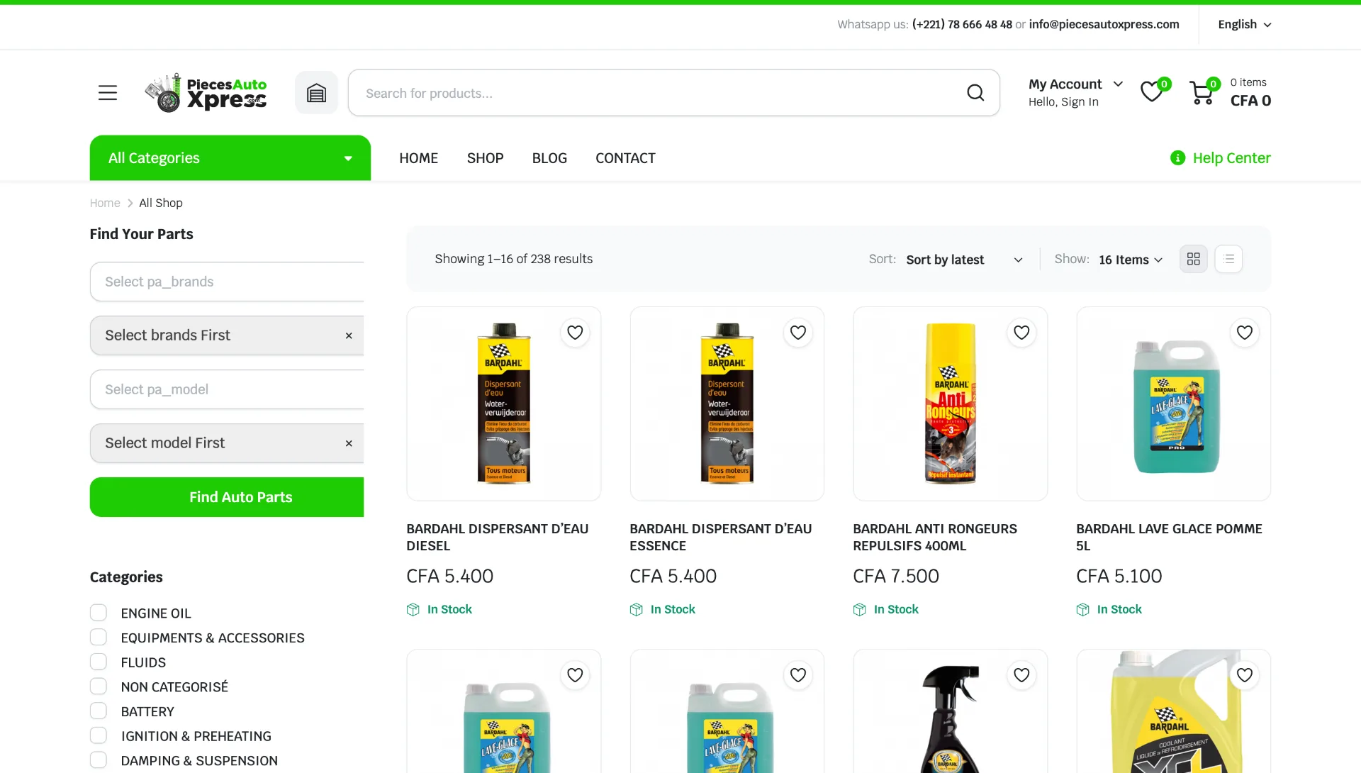 Pièces Auto Xpress - E-commerce