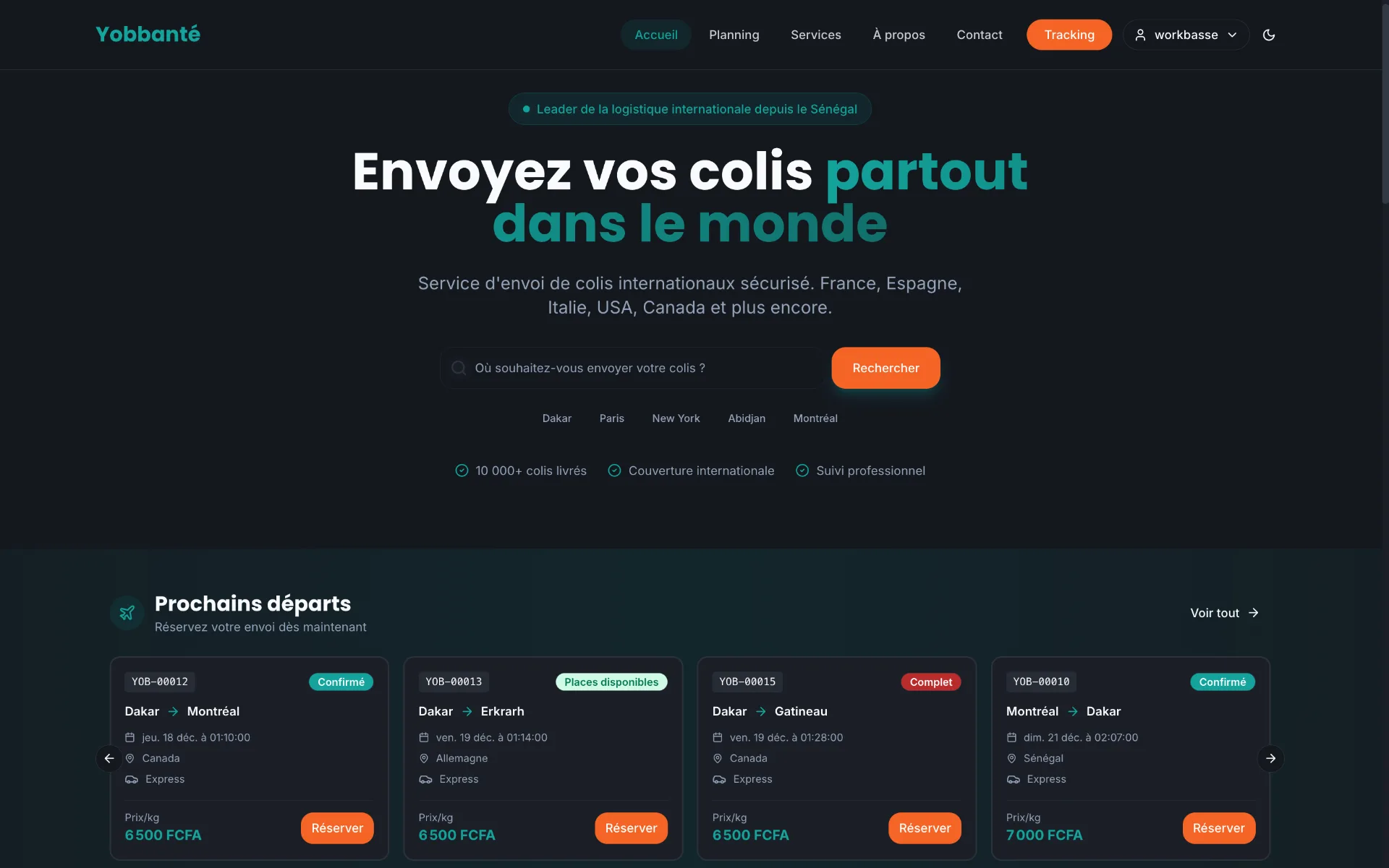 Yobbante - Application Web